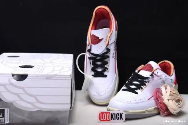 Rep Red White Jordan DJ4375-106 Retro 2 SP Low Off-White 0619